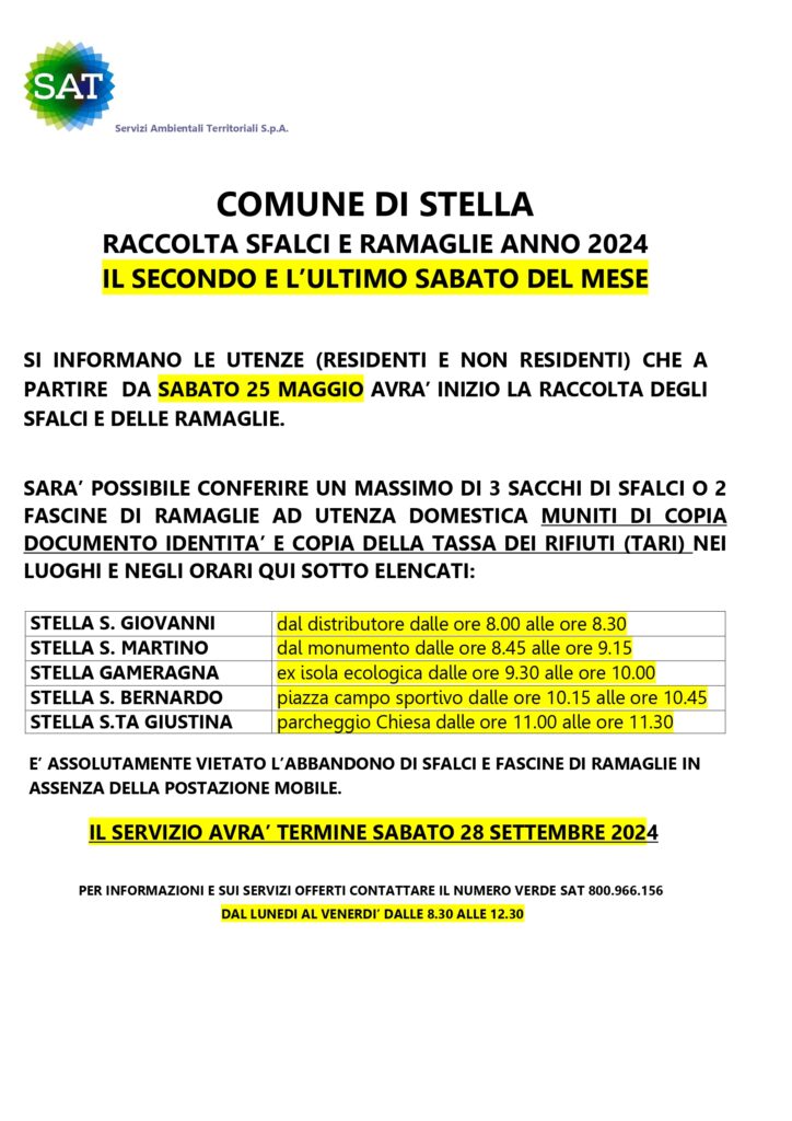 calendario sflacio e ramaglie a Stella per anno 2024