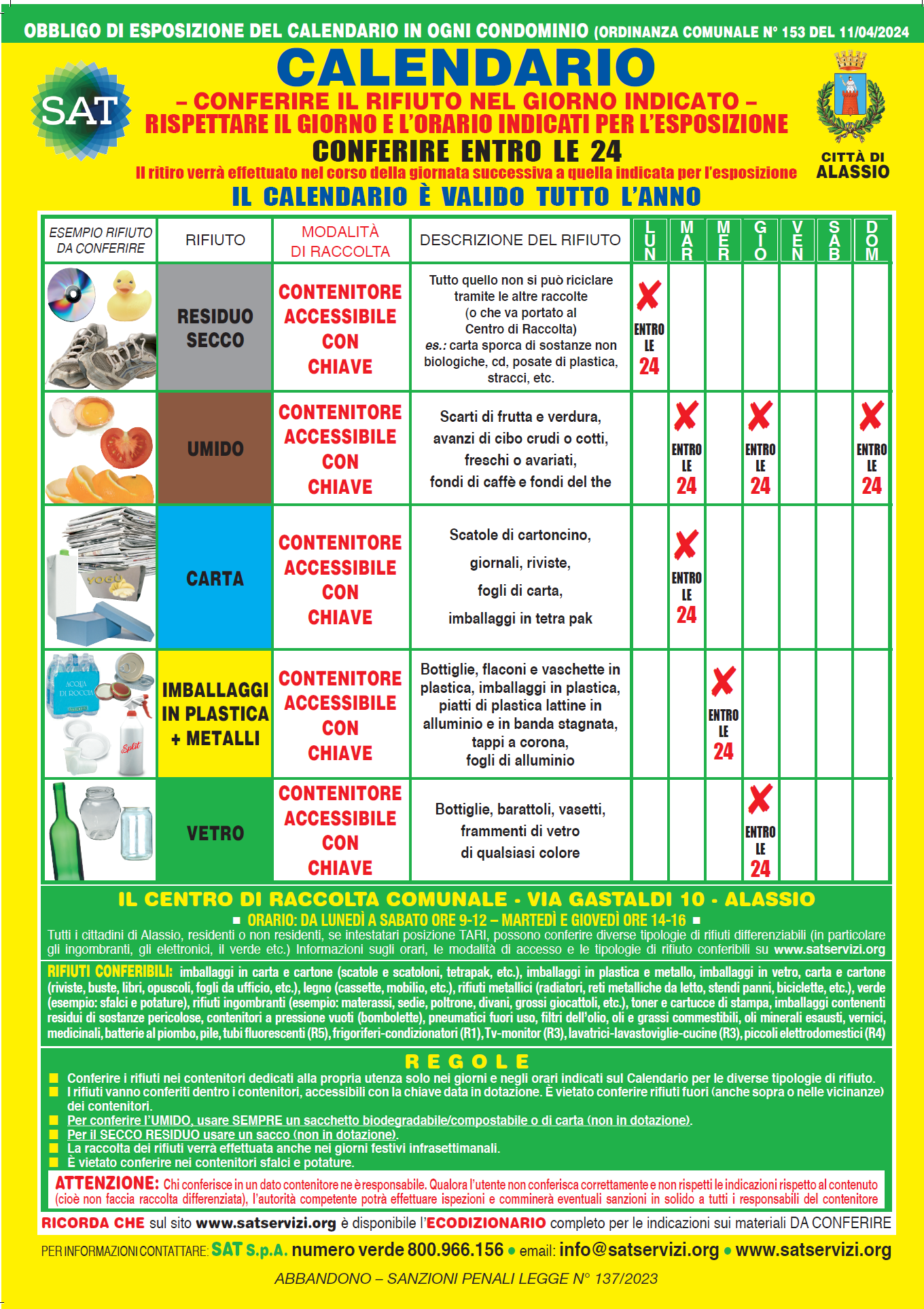 Calendario Zona B Condomini