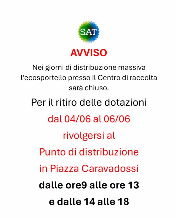Chiusura Ecosportello Carcare 4 6 giugno